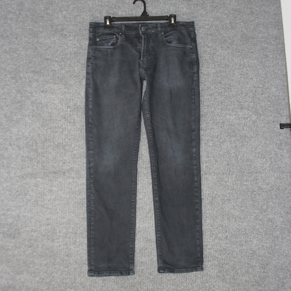Bonobos Jeans Mens 32x32 Black Slim Fit Stretch Denim BK756 Dark Wash Casual